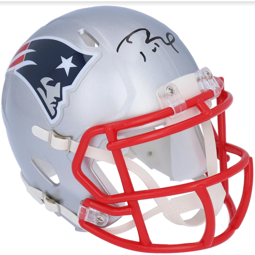 TOM BRADY Autographed New England Patriots Mini Speed Helmet FANATICS
