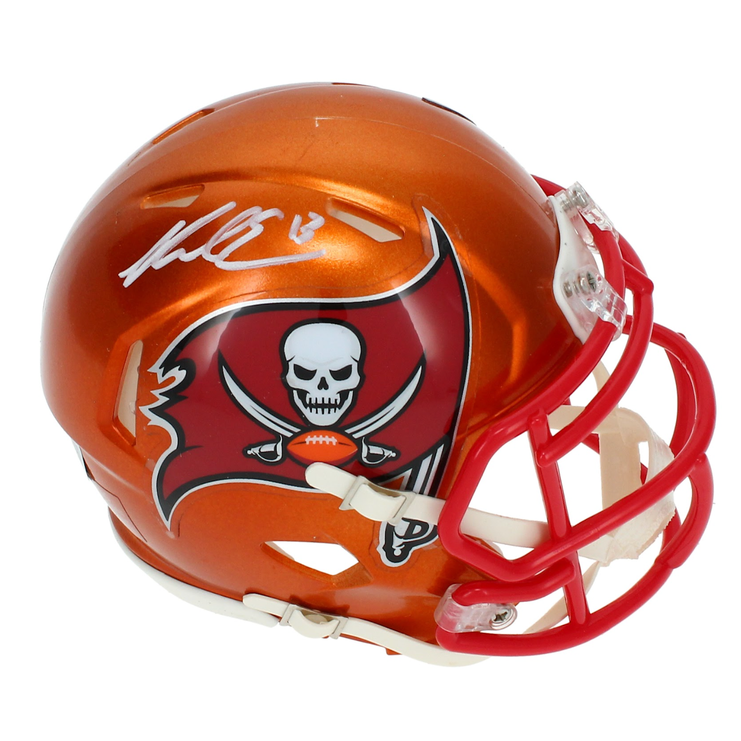 Mike Evans Autographed Tampa Bay Buccaneers 'Flash' Mini Speed Helmet Beckett