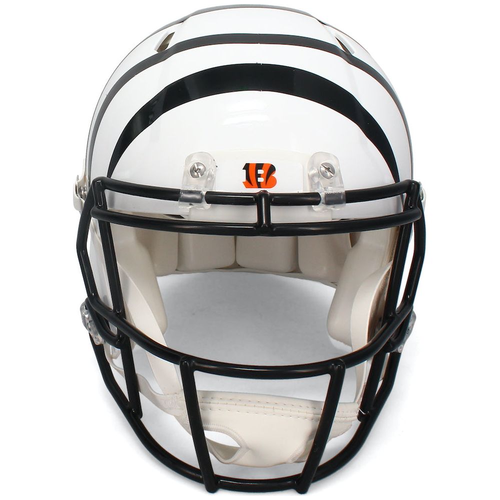 JOE BURROW Autographed Bengals White Alternate Speed Authentic Helmet FANATICS