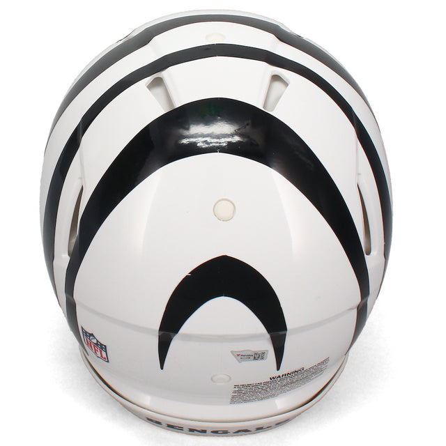 JOE BURROW Autographed Bengals White Alternate Speed Authentic Helmet FANATICS