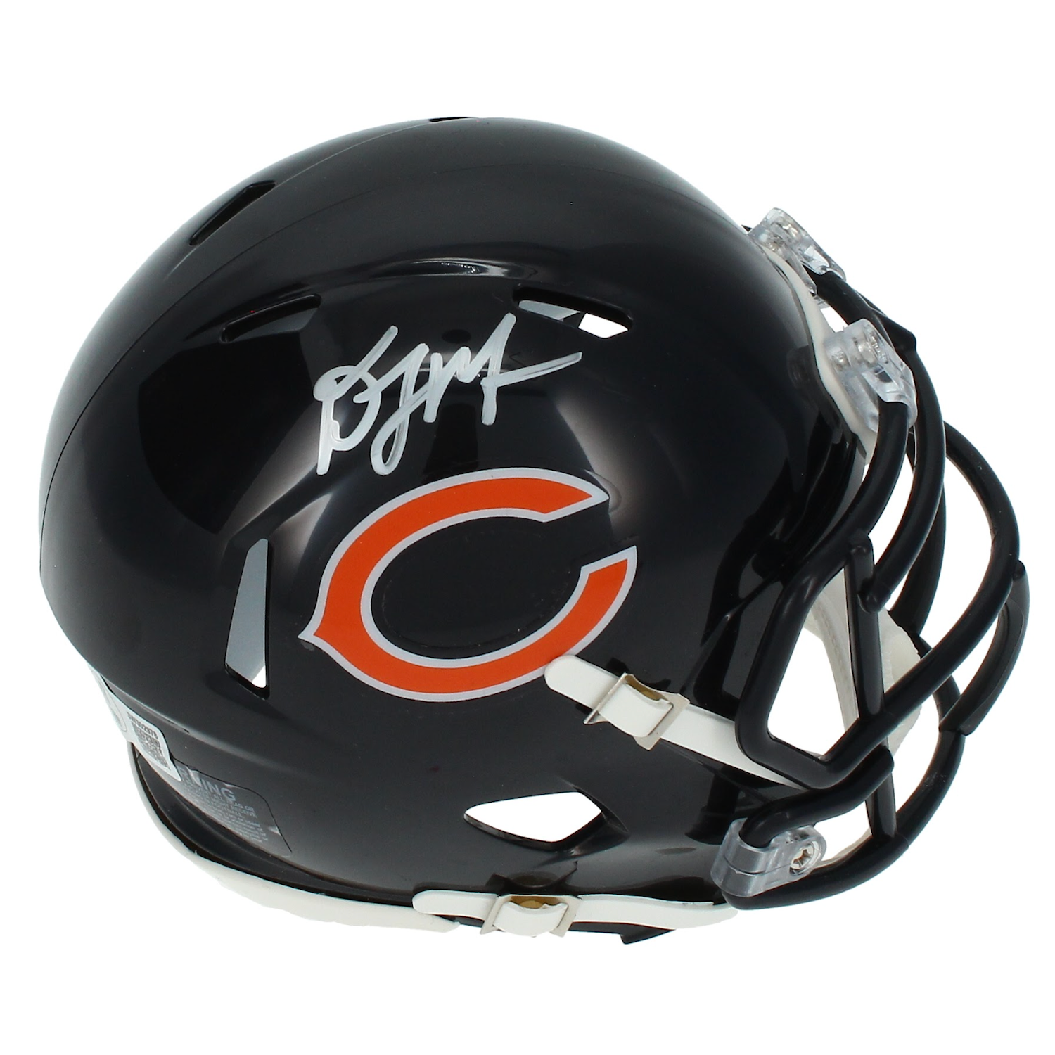 D.J. Moore Autographed Chicago Bears Mini Speed Helmet Beckett
