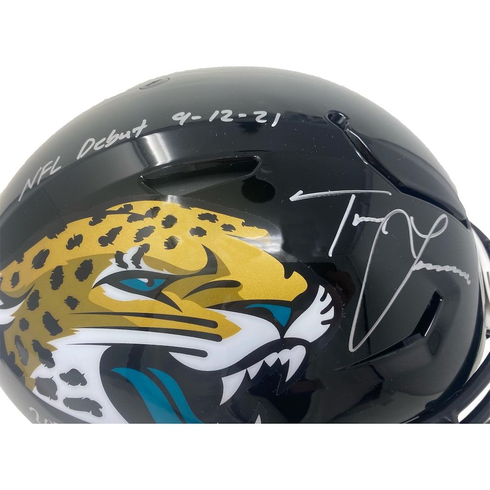 TREVOR LAWRENCE Autographed Jaguars Speed Flex Authentic Helmet FANATICS LE 16