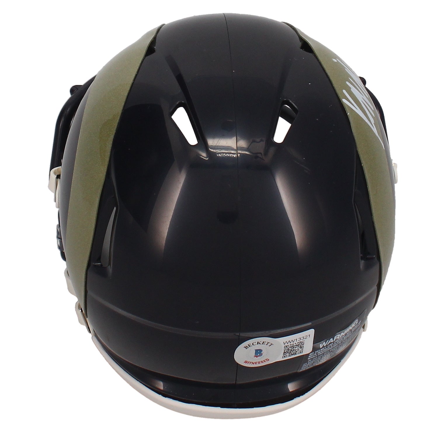 Kyren Williams Autographed Rams Throwback Mini Speed Helmet Beckett