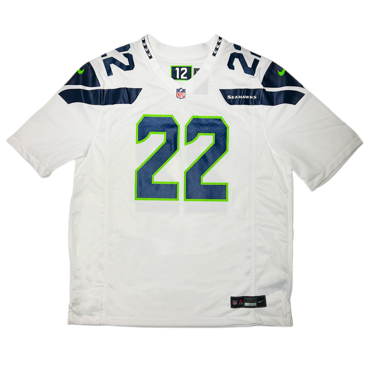 Rashid Shaheed Autographed Seahawks Nike White Game Jersey Beckett _ Signed 1/23/26