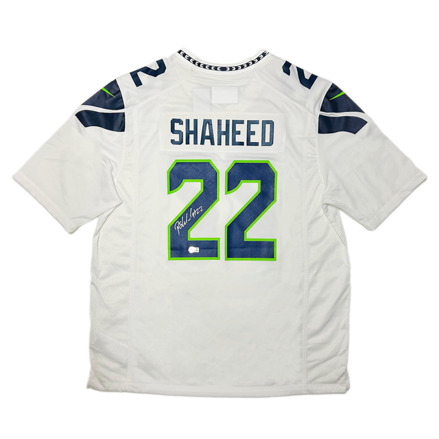 Rashid Shaheed Autographed Seahawks Nike White Game Jersey Beckett _ Signed 1/23/26