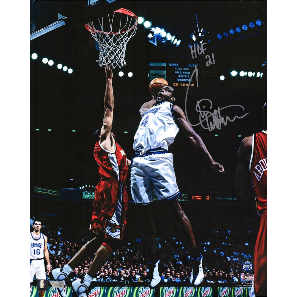 CHRIS WEBBER Autographed "HOF 21" Sacramento Kings 16"x 20" Photograph FANATICS