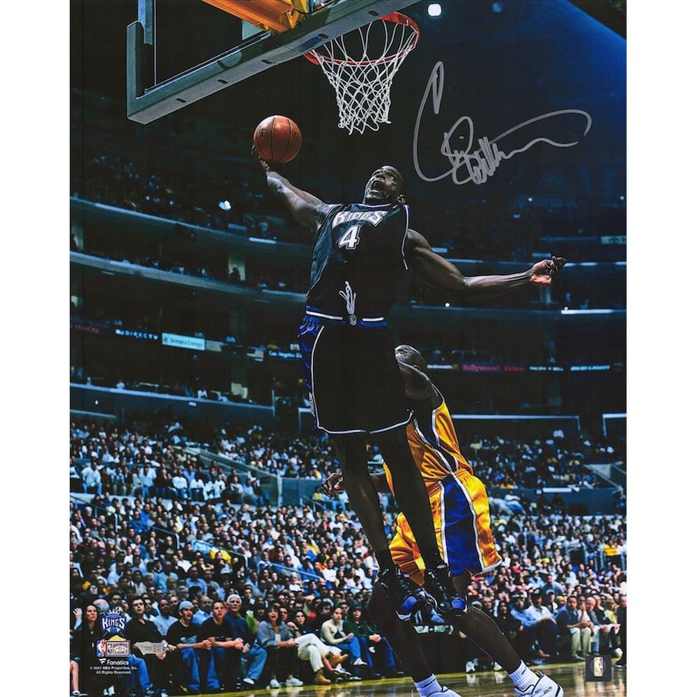 CHRIS WEBBER Autographed Sacramento Kings 16"x 20" Dunk Photograph FANATICS