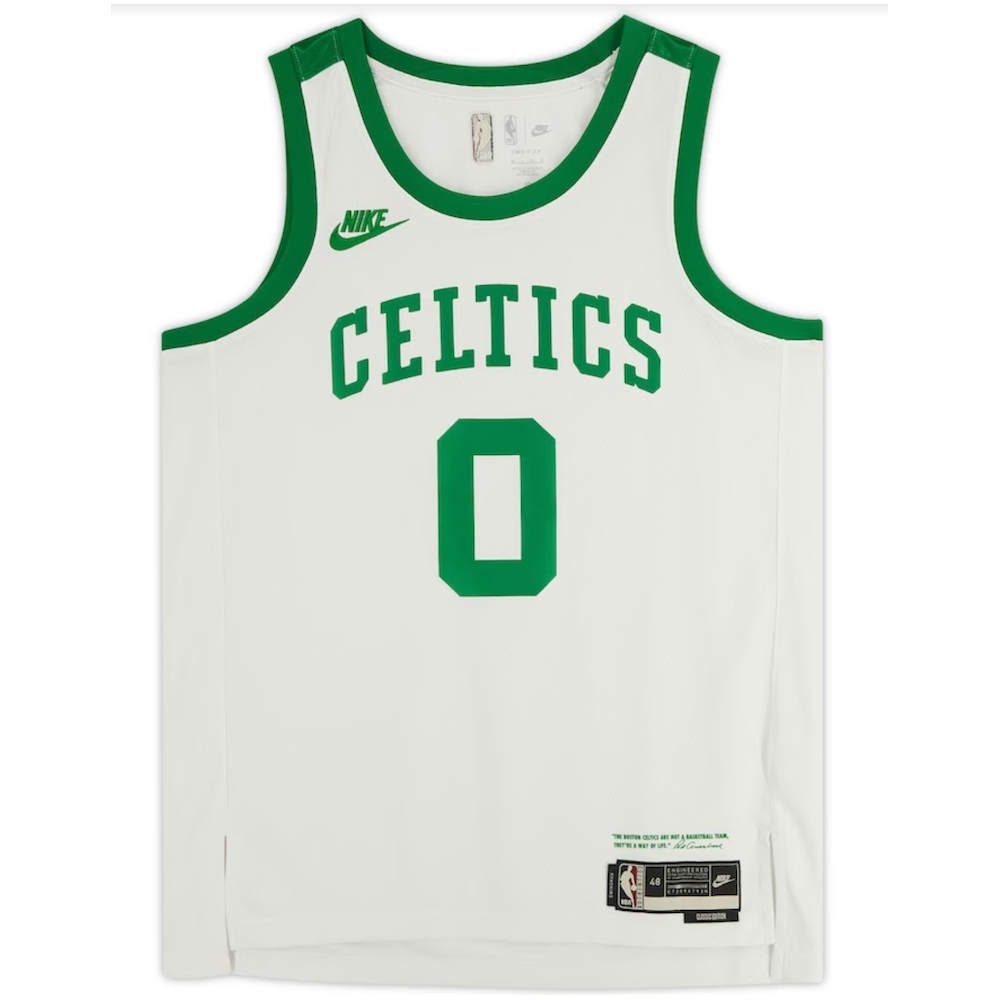 JAYSON TATUM Autographed Boston Celtics Year 0 Nike White Jersey FANATICS