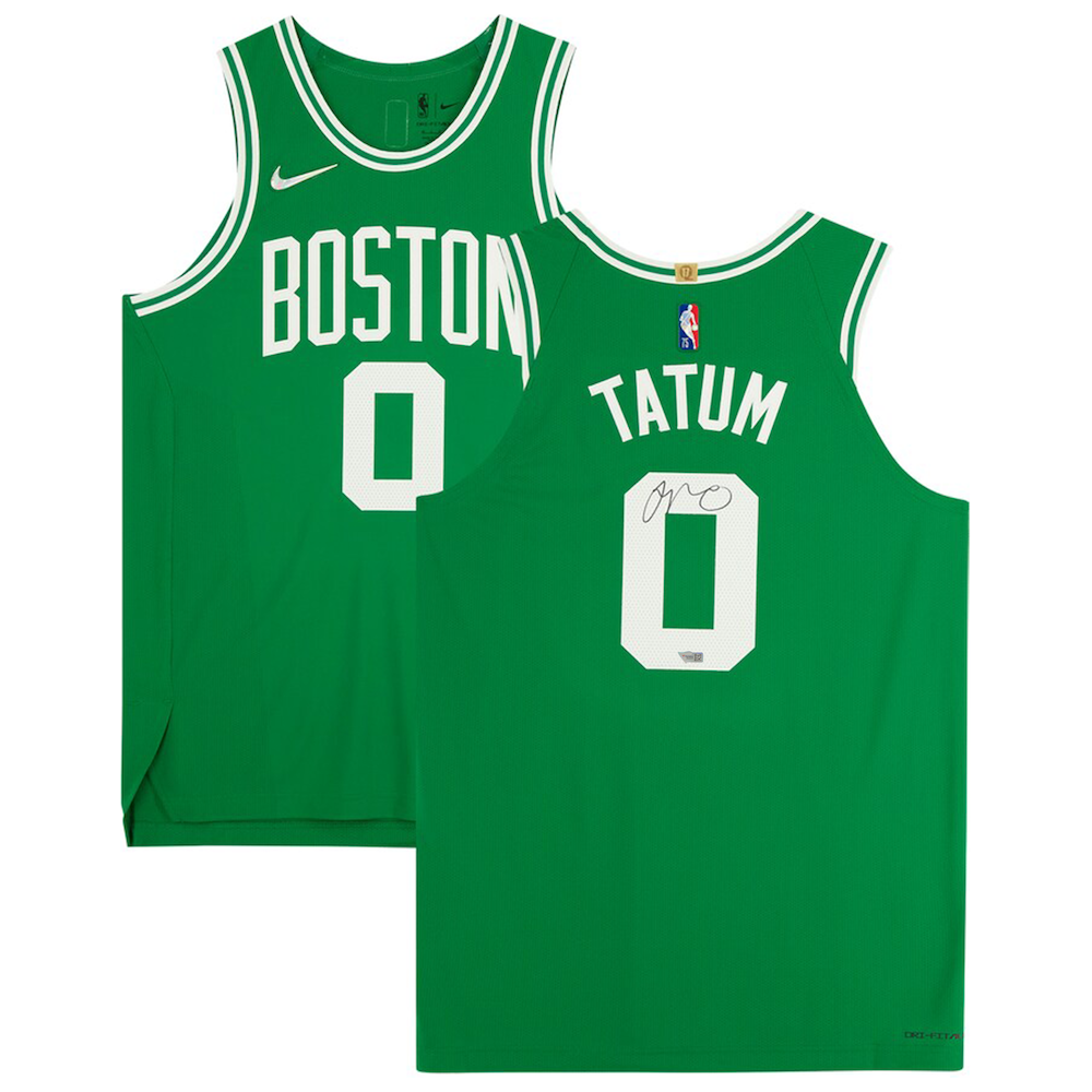 JAYSON TATUM Autographed Boston Celtics Nike Authentic Green Jersey FANATICS