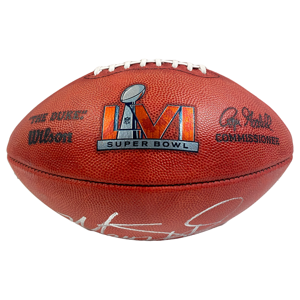 MATTHEW STAFFORD Autographed Rams Super Bowl LVI Official Football FANATICS