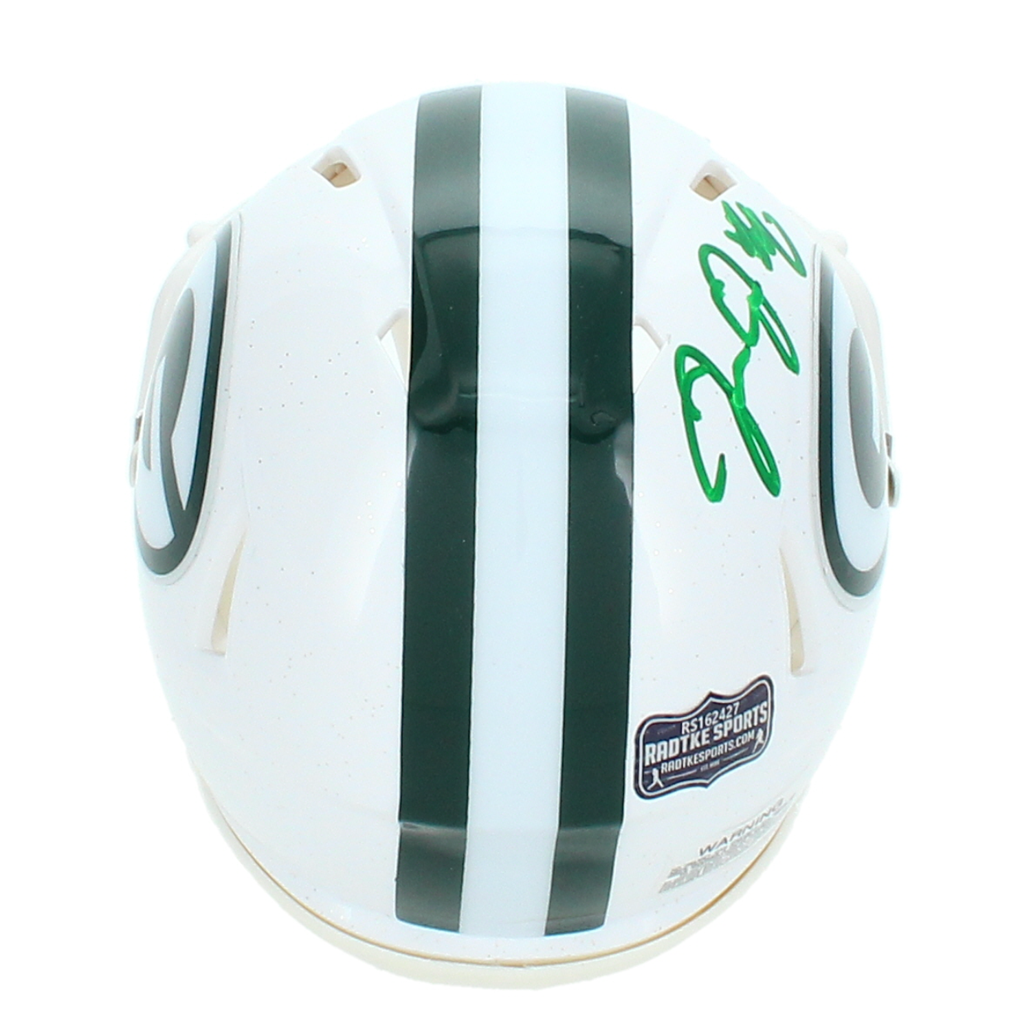 Josh Jacobs Autographed Green Bay Packers Alt. White Mini Helmet Radtke