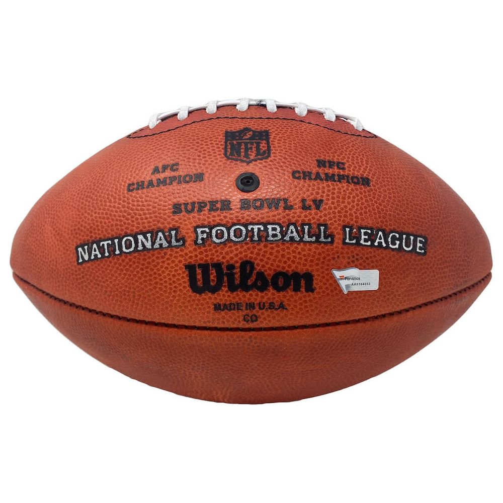 TOM BRADY Autographed "SB LV MVP" Authentic SB LV Official Football FANATICS