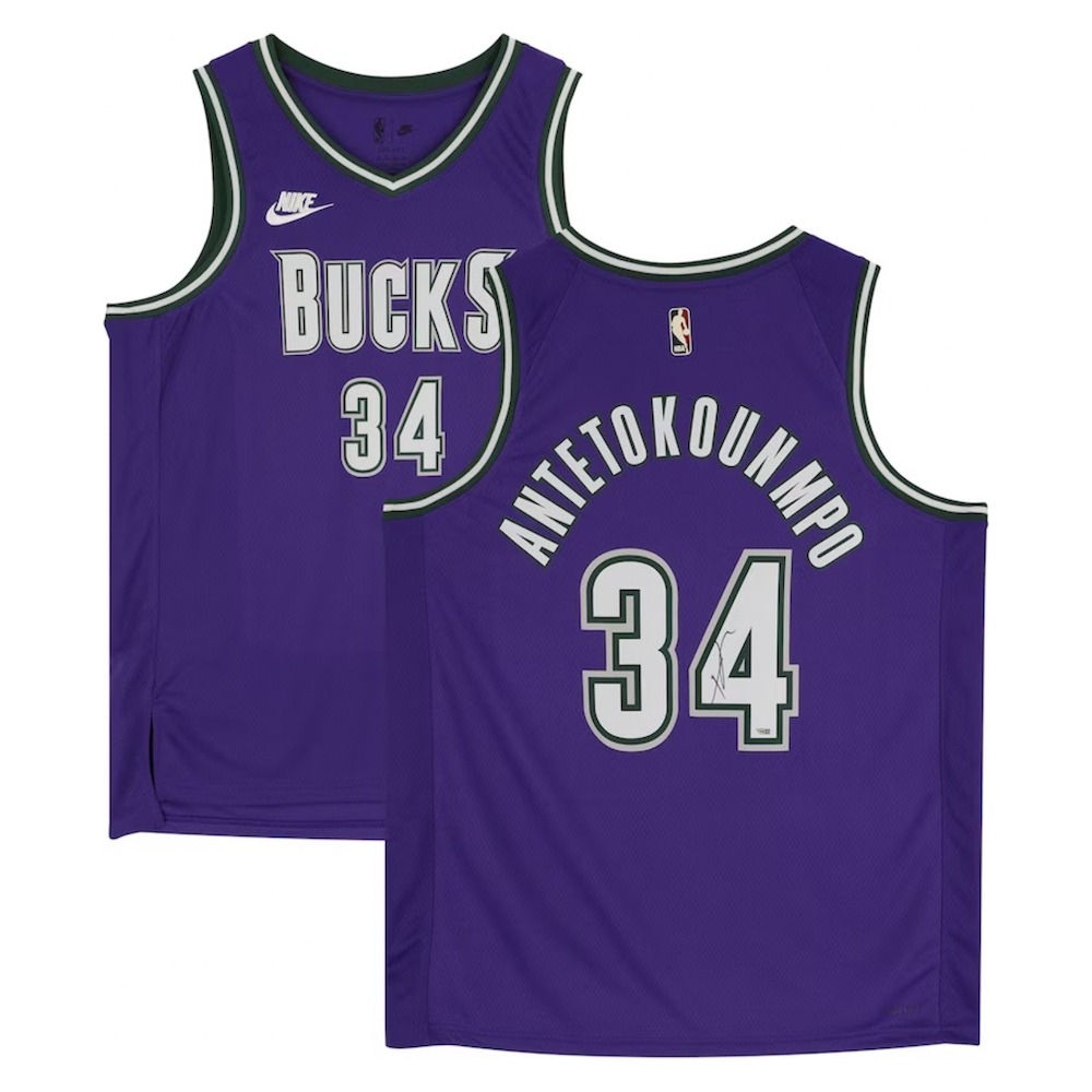 GIANNIS ANTETOKOUNMPO Milwaukee Bucks 2022-23 Autographed Classic Edition Jersey FANATICS