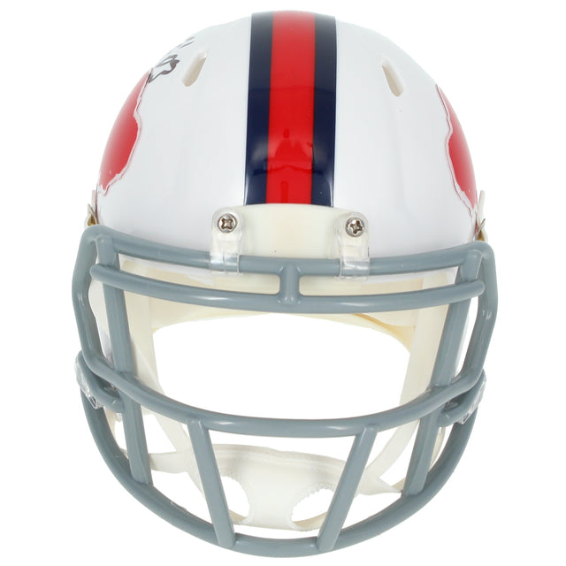Joe DeLamielleure Autographed/Inscribed "HOF 03" Buffalo Bills 1965-73 Throwback Speed Mini Helmet Beckett