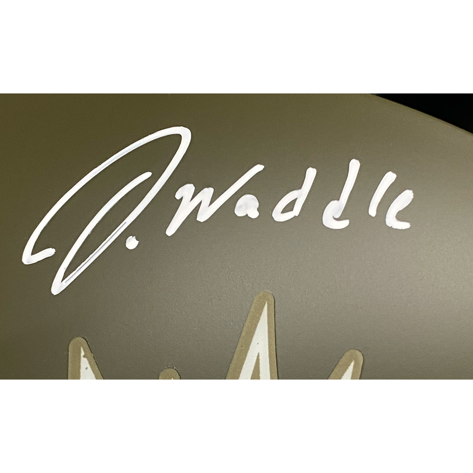 JAYLEN WADDLE Autographed Miami Dolphins STS Military Seals Visor Authentic Helmet FANATICS