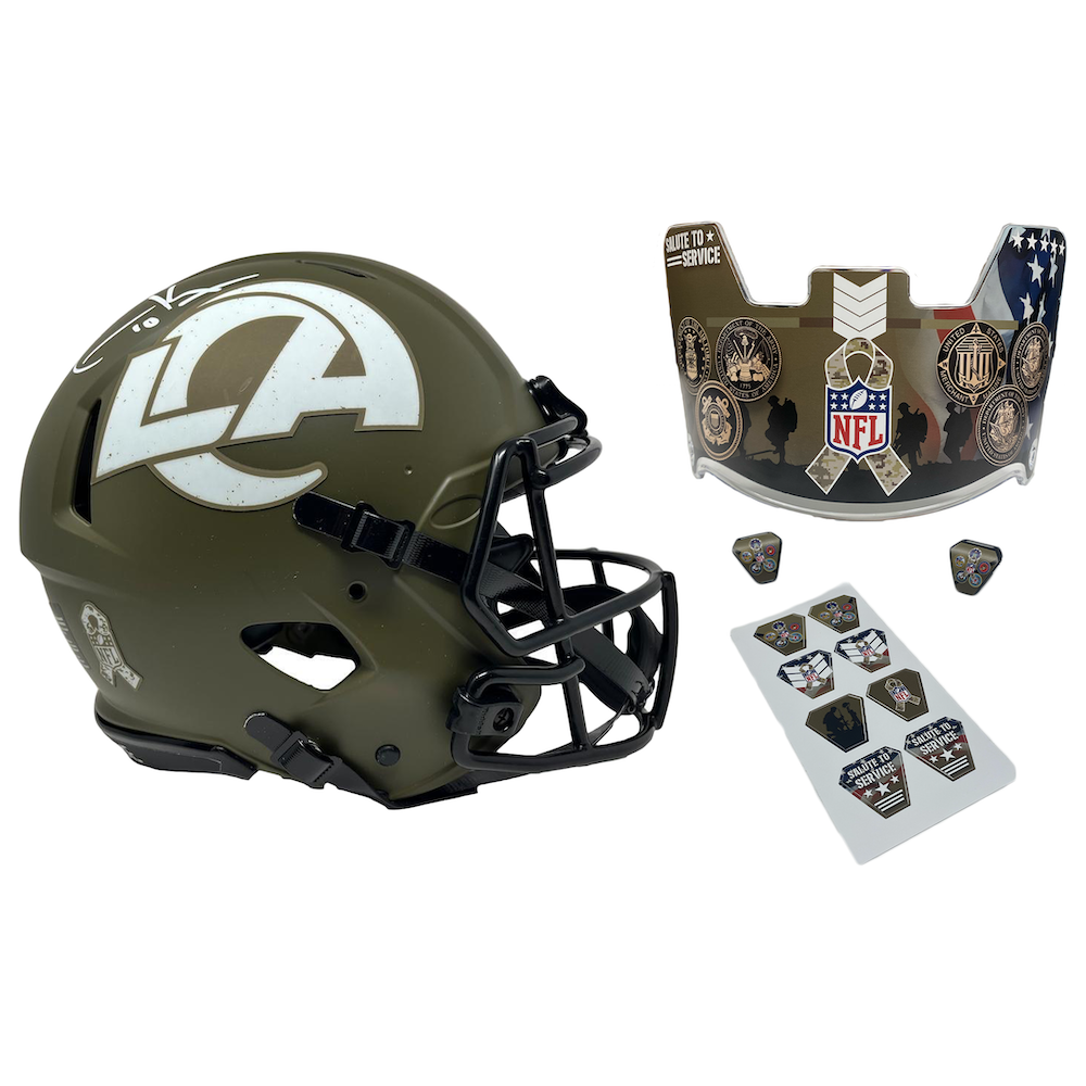 Cooper Kupp Autographed Rams STS Military Seals Authentic Speed Helmet Fanatics