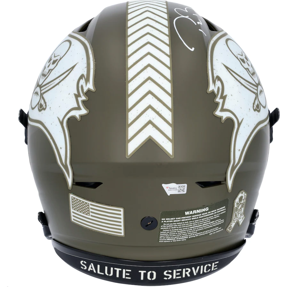 Tom Brady Autographed Buccaneers Salute to Service Speedflex Helmet Fanatics