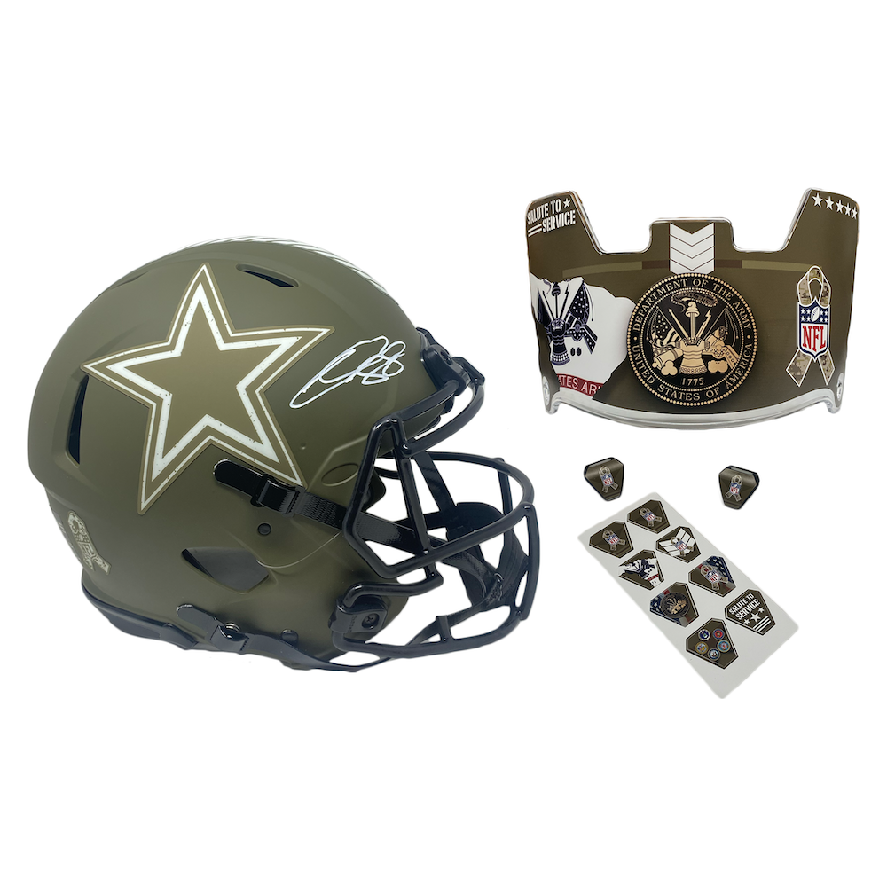 CEEDEE LAMB Autographed Cowboys STS - Army Ed. - Authentic Speed Helmet FANATICS