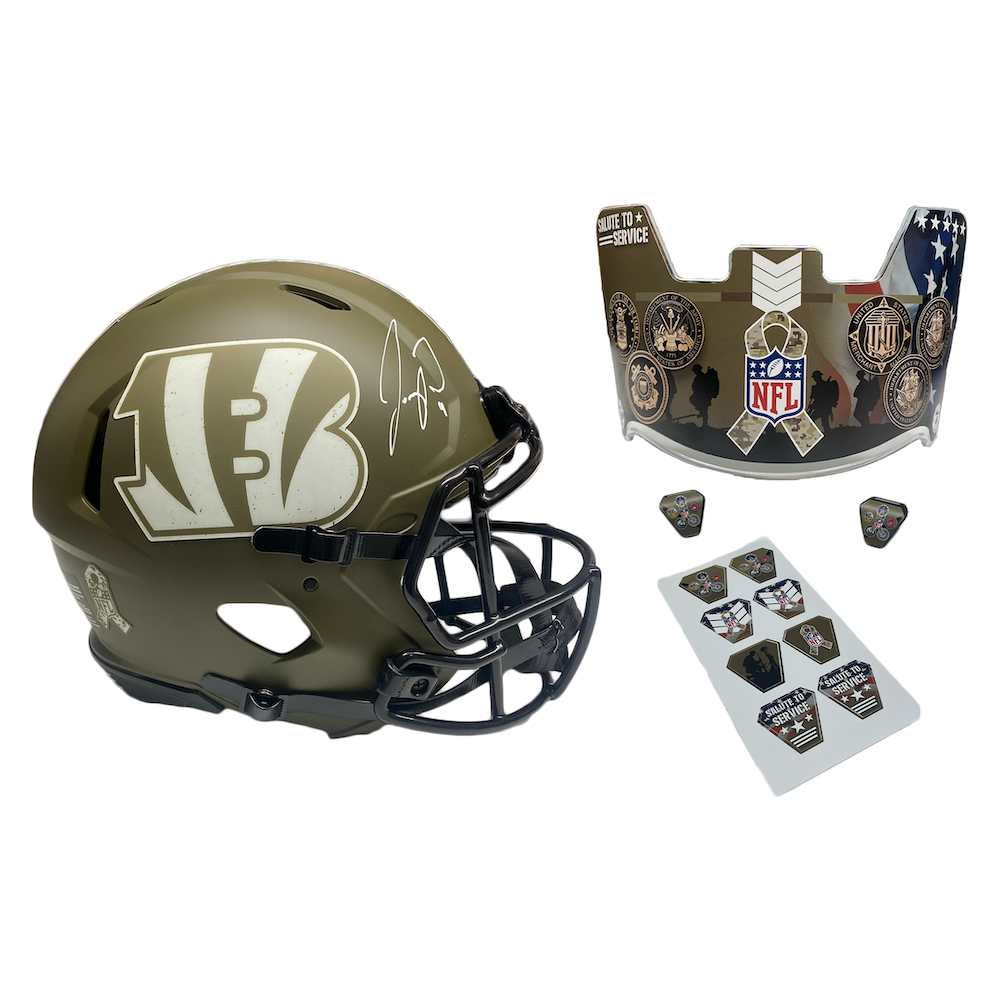 Joe Burrow Autographed Bengals STS Military Seal Speed Authentic Helmet Fanatics