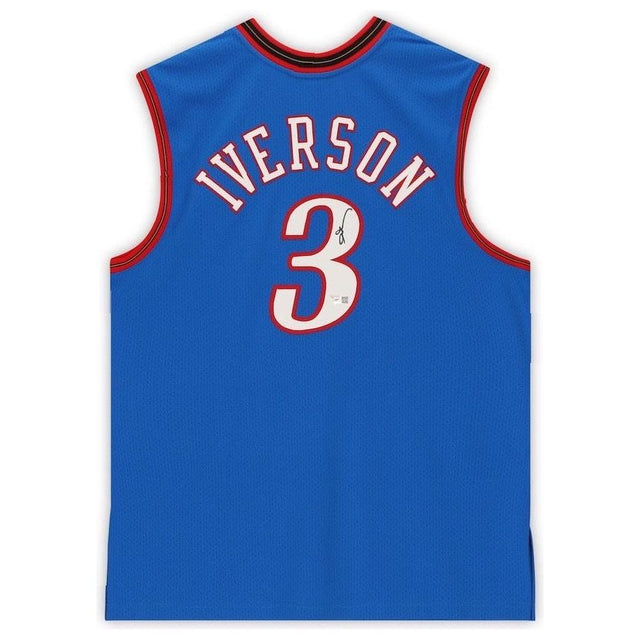 ALLEN IVERSON Autographed Philadelphia 76ers Authentic M&N Jersey FANATICS