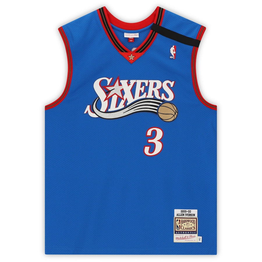 ALLEN IVERSON Autographed Philadelphia 76ers Authentic M&N Jersey FANATICS