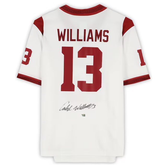 Caleb Williams Autographed USC Trojans Nike White Limited Jersey Fanatics