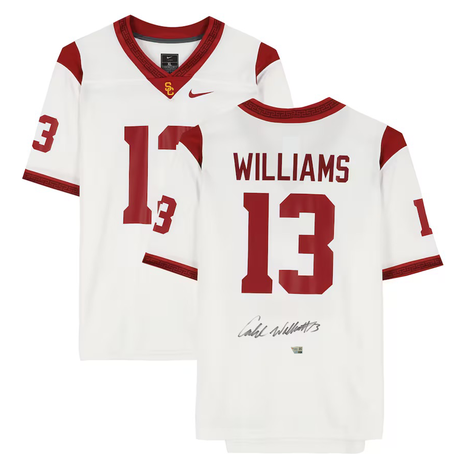 Caleb Williams Autographed USC Trojans Nike White Limited Jersey Fanatics