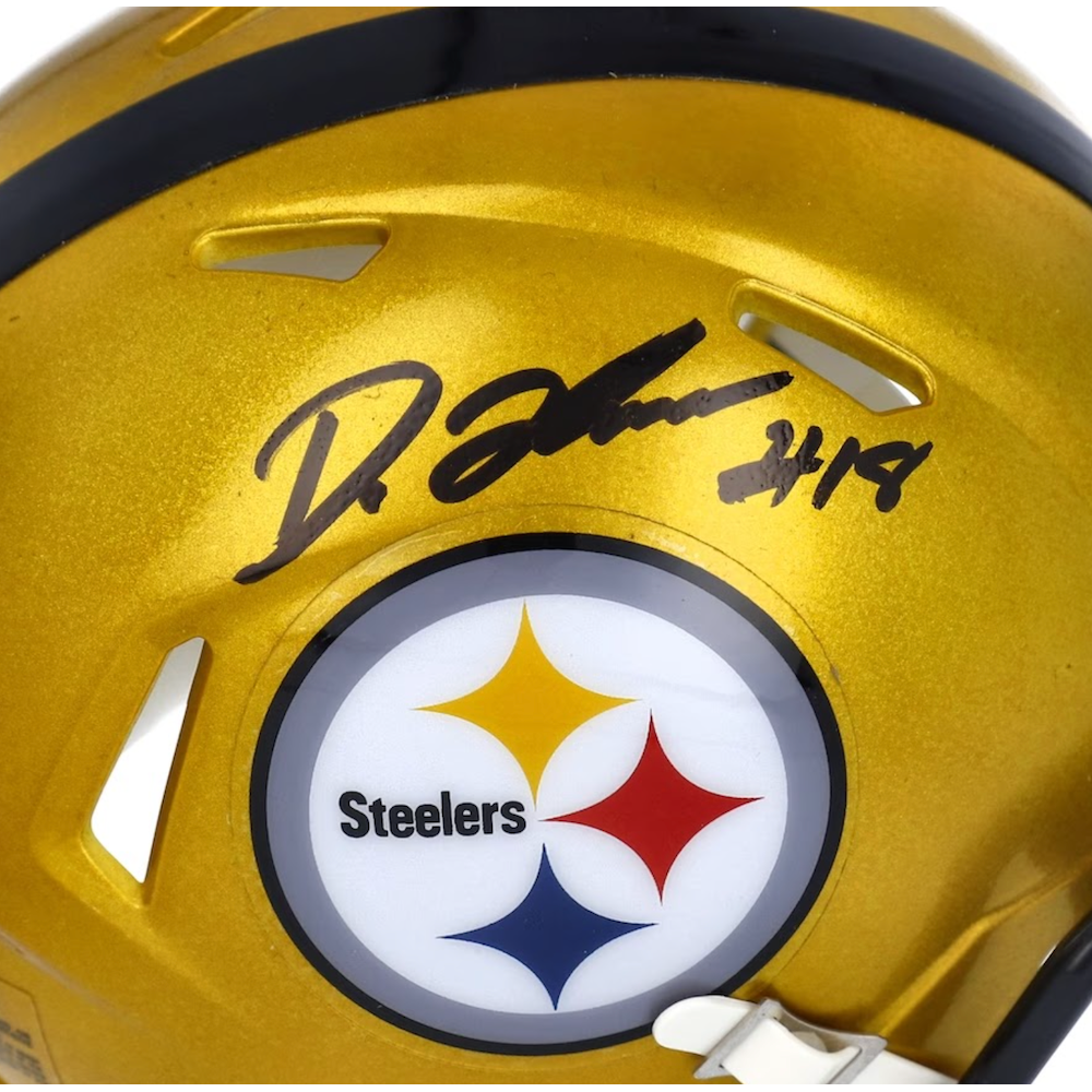 DIONTAE JOHNSON Autographed Pittsburgh Steelers Flash Mini Helmet FANATICS