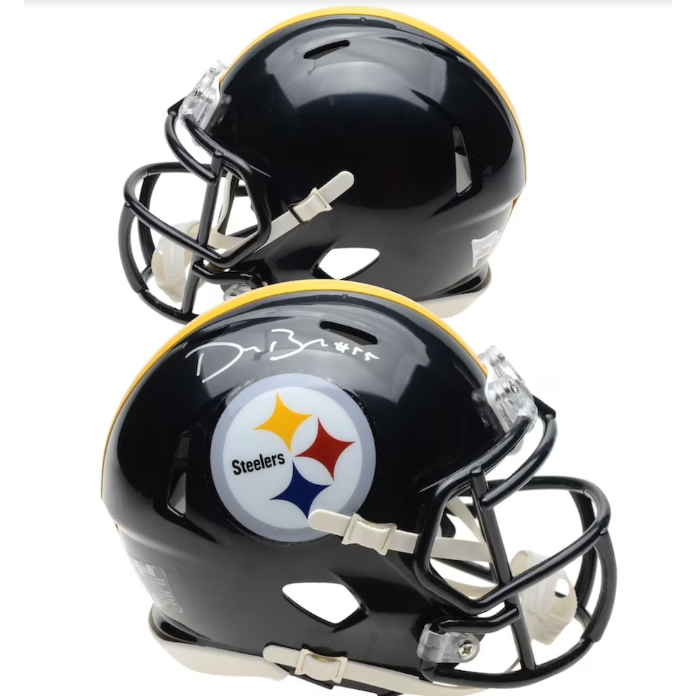 DEVIN BUSH Autographed Pittsburgh Steelers Mini Speed Helmet FANATICS
