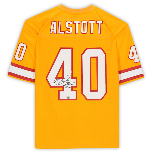 Mike Alstott Autographed Tampa Bay Buccaneers M&N Throwback Jersey Fanatics
