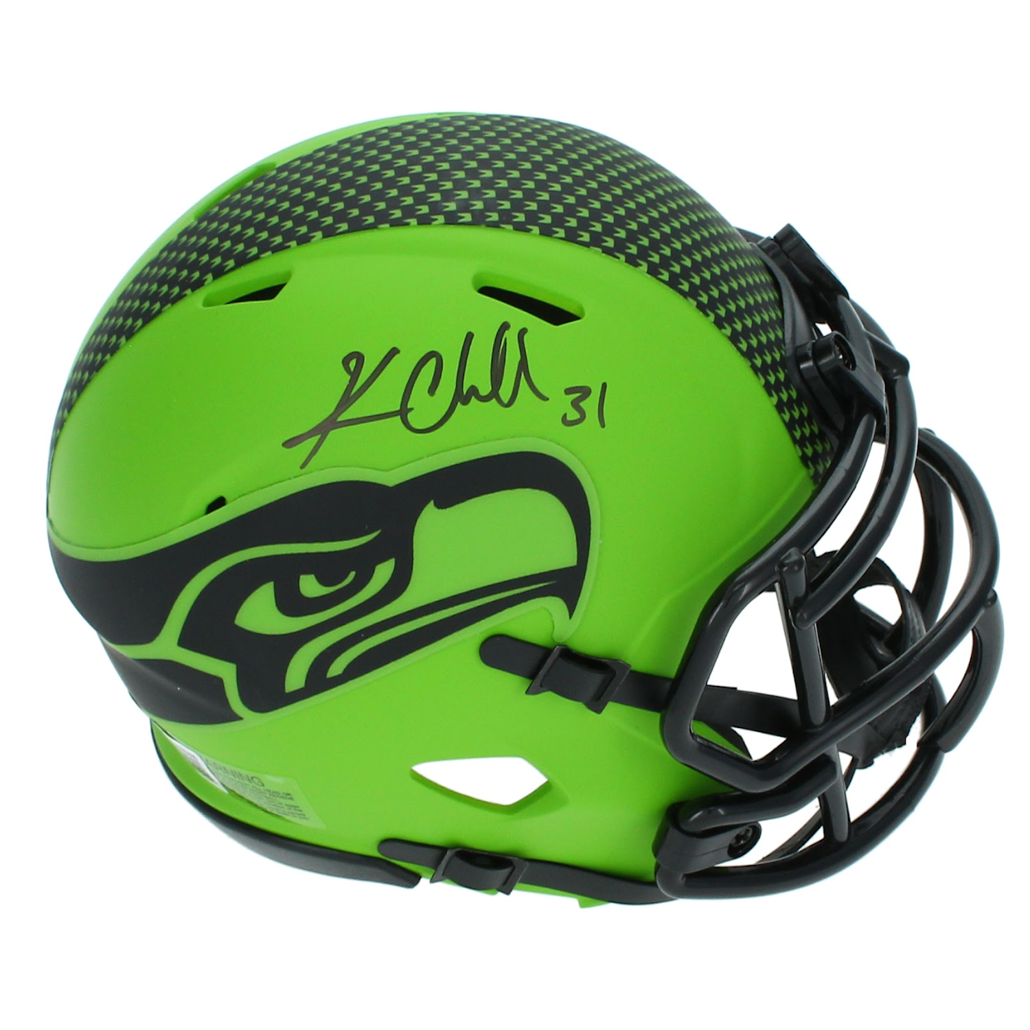Kam Chancellor Autographed Seattle Seahawks 'Rave' Mini Speed Helmet Beckett
