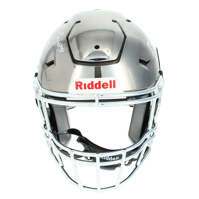Brock Bowers Autographed Las Vegas Raiders Chrome Inlay Authentic SpeedFlex Helmet Beckett