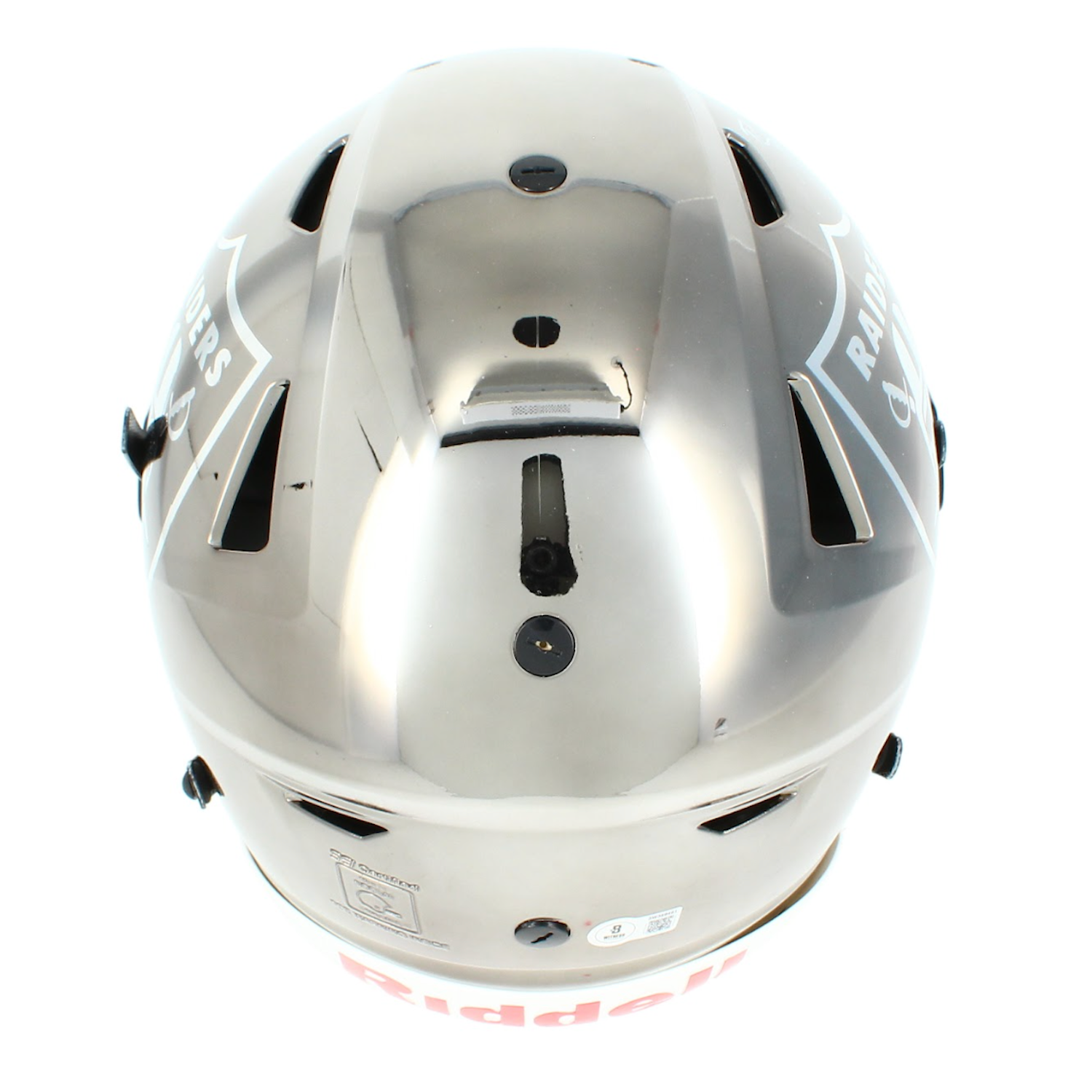 Brock Bowers Autographed Las Vegas Raiders Chrome Inlay Authentic SpeedFlex Helmet Beckett