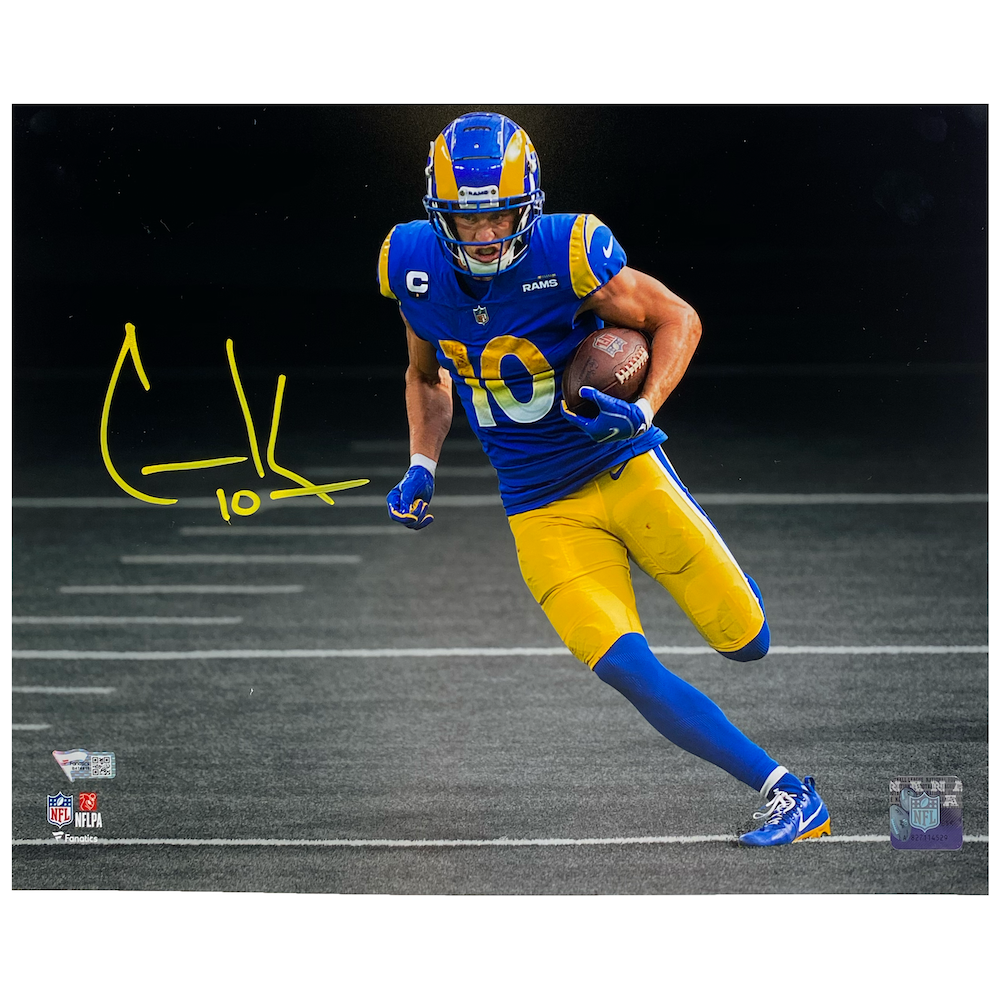 COOPER KUPP Autographed Rams "Running" Spotlight 11" x 14" Photograph FANATICS