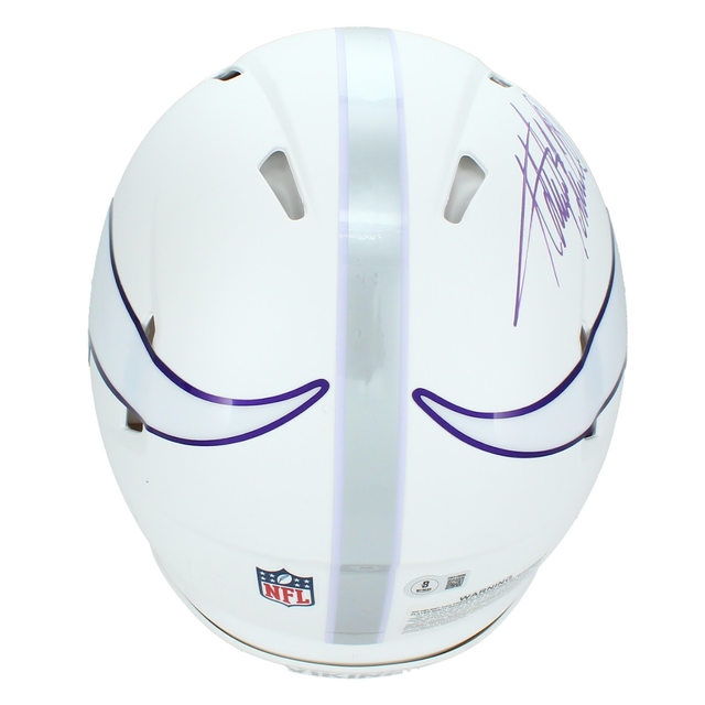 Adrian Peterson Autographed Vikings 2024 Alt. Authentic Helmet Beckett