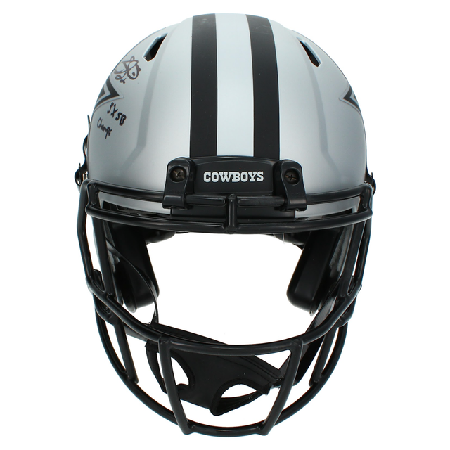 Emmitt Smith Autographed "3x SB Champ" Dallas Cowboys Authentic 'RAVE' Helmet Beckett