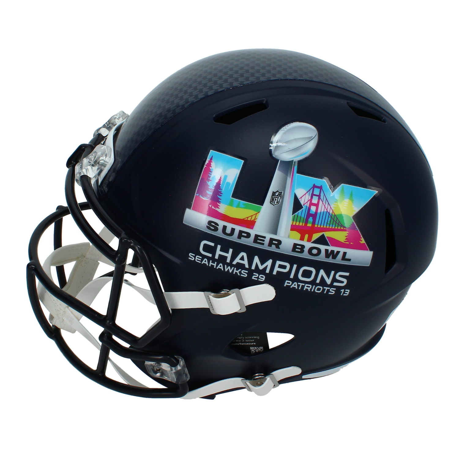 Jaxon Smith-Njigba Autographed Seattle Seahakws Super Bowl LX Champions Logo Speed Full Size Replica Helmet Fanatics