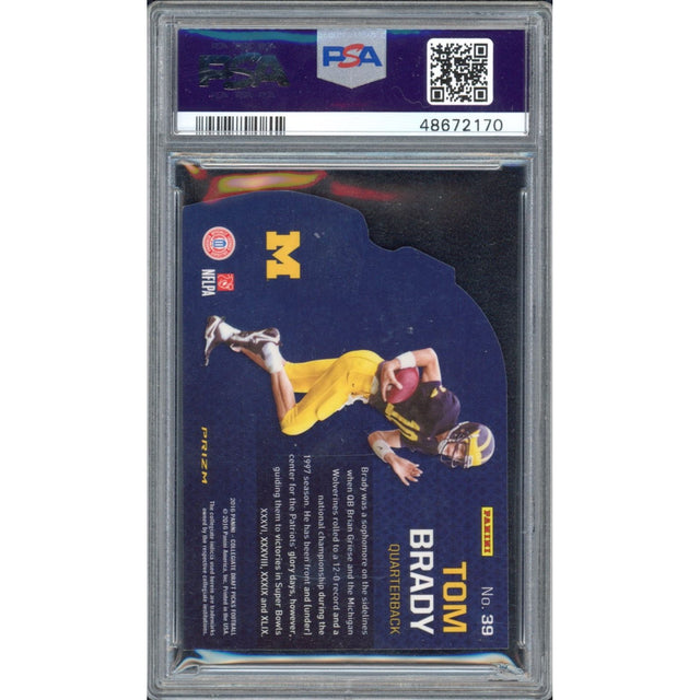 TOM BRADY 2016 PANINI PRIZM COLL.DP #39 DIE CUT Card PSA GEM MINT 10