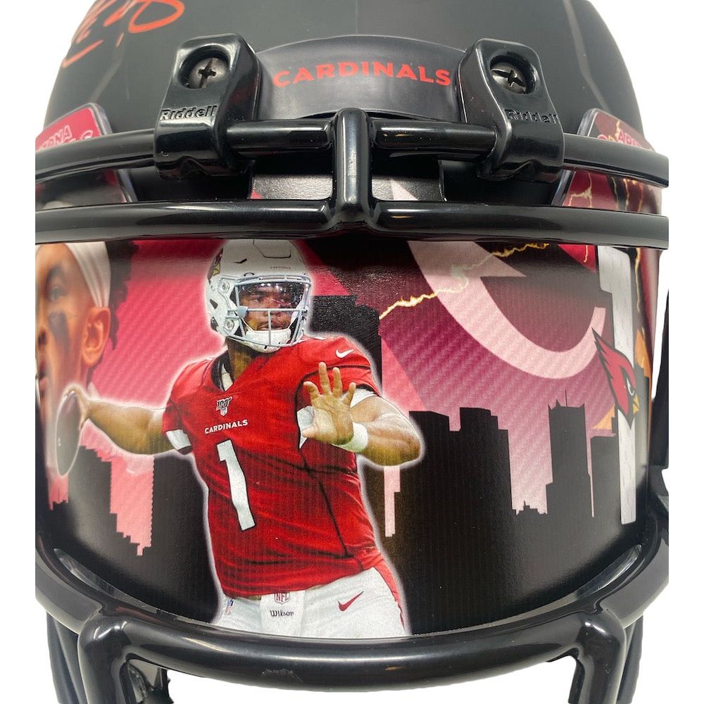 KYLER MURRAY Autographed Arizona Cardinals Eclipse Custom Visor Speed Helmet FANATICS