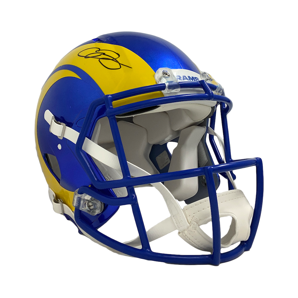 ODELL BECKHAM Jr. Autographed L.A. Rams Speed Authentic Helmet FANATICS