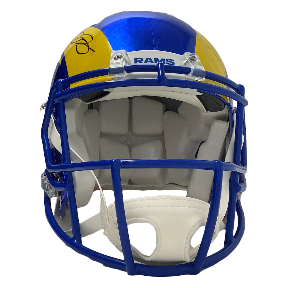 ODELL BECKHAM Jr. Autographed L.A. Rams Speed Authentic Helmet FANATICS