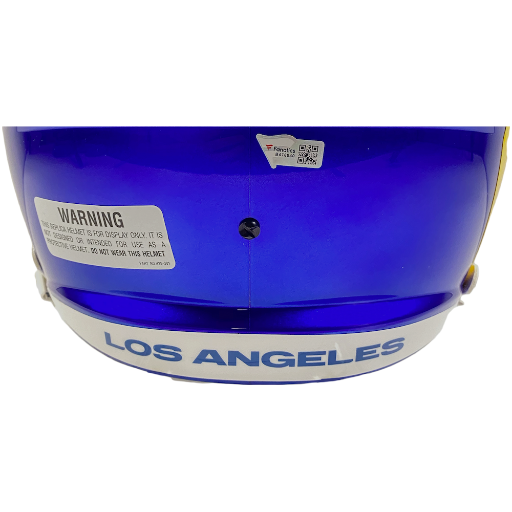 MATTHEW STAFFORD Autographed "SB LVI Champs" Rams Full Size Helmet FANATICS