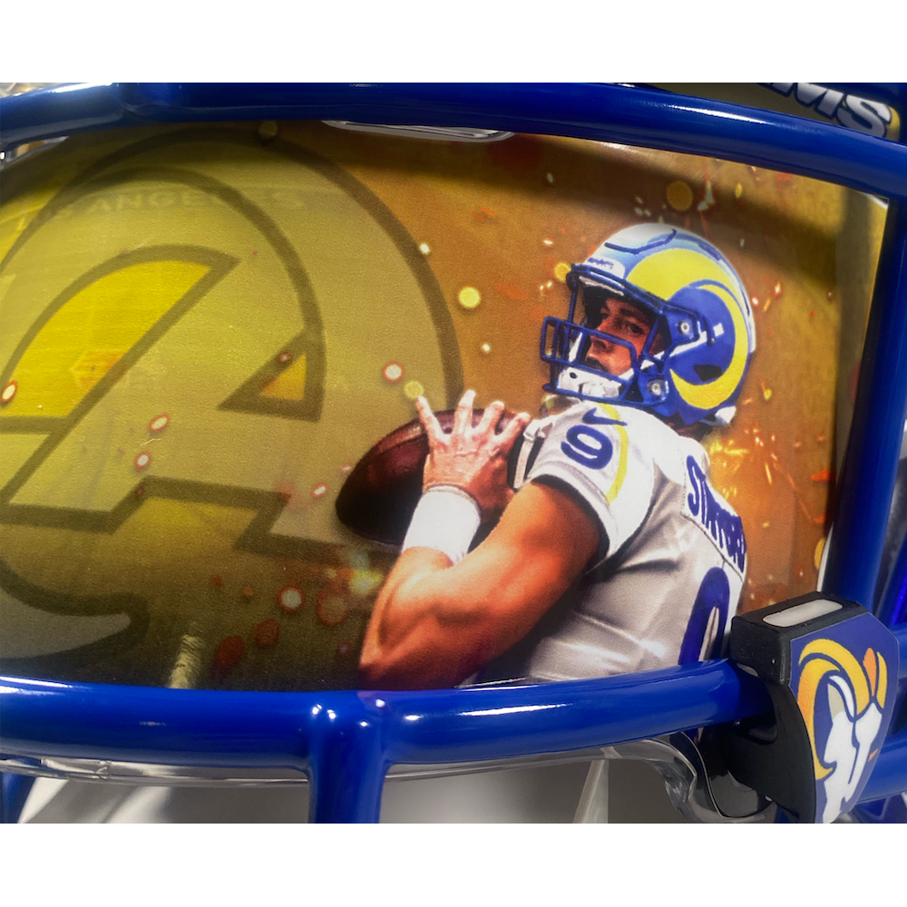 MATTHEW STAFFORD Autographed "SB LVI Champs" Authentic Rams Helmet FANATICS