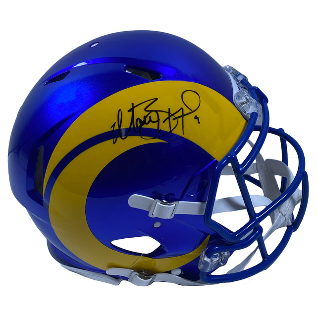 MATTHEW STAFFORD Autographed Champs Logo Rams Authentic Helmet FANATICS