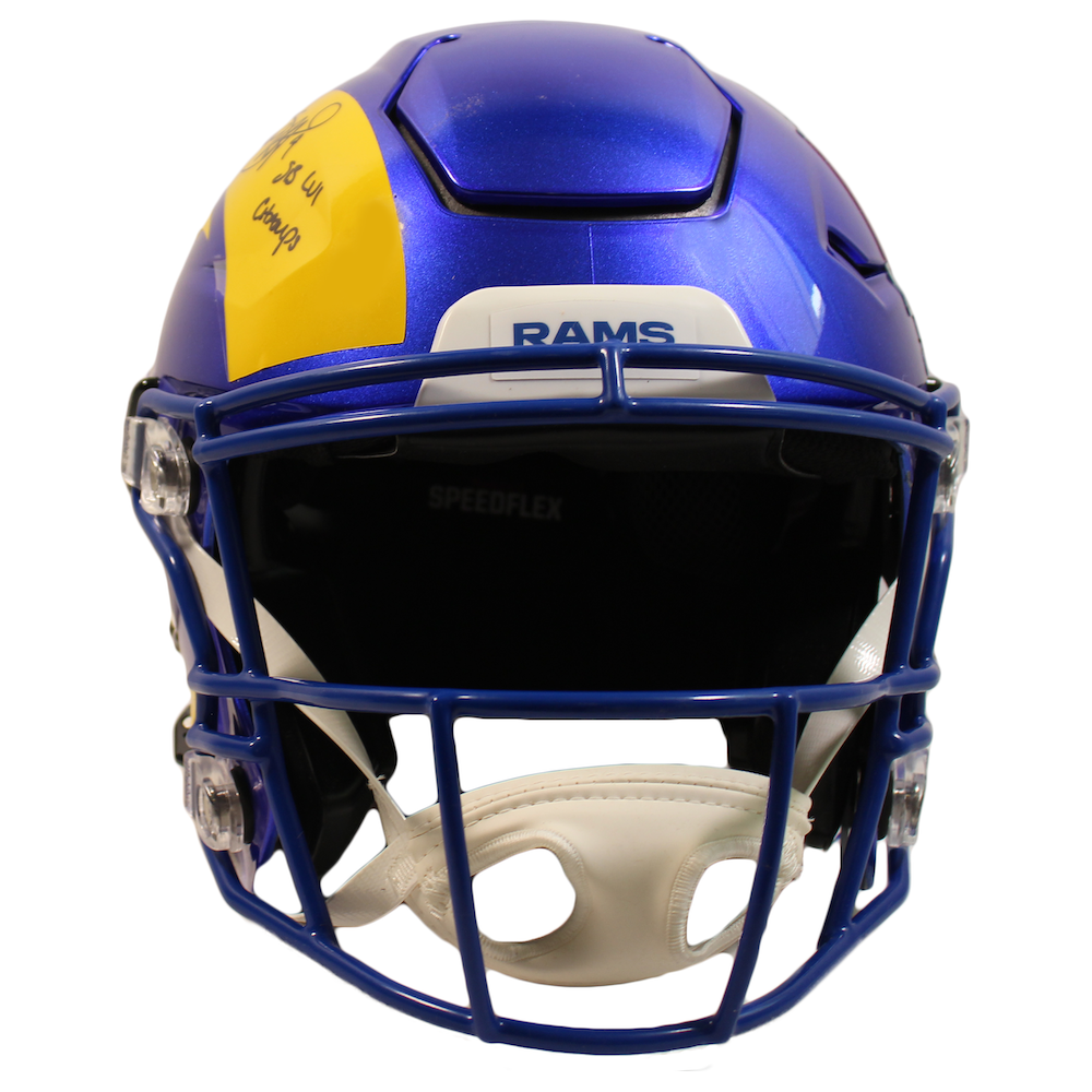 Matthew Stafford Autographed "SB LVI Champs" Rams Speed Flex Helmet Fanatics