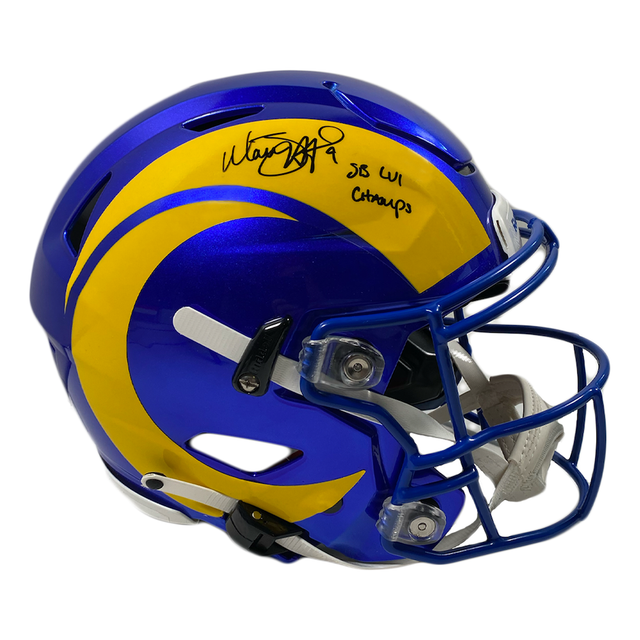 Matthew Stafford Autographed "SB LVI Champs" Rams Speed Flex Helmet Fanatics