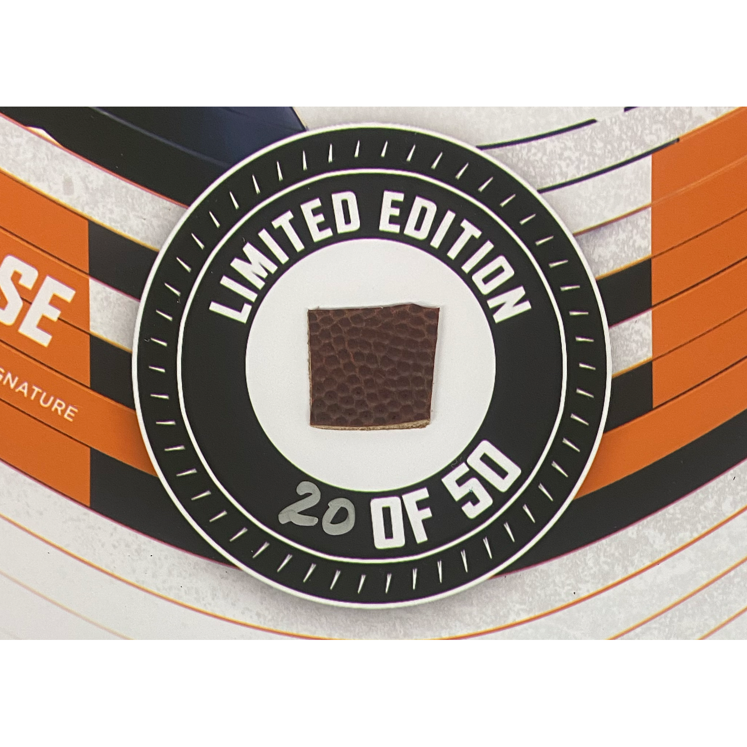 Ja'Marr Chase Bengals Framed 15" x 17" Game-Used Football Collage LE 50