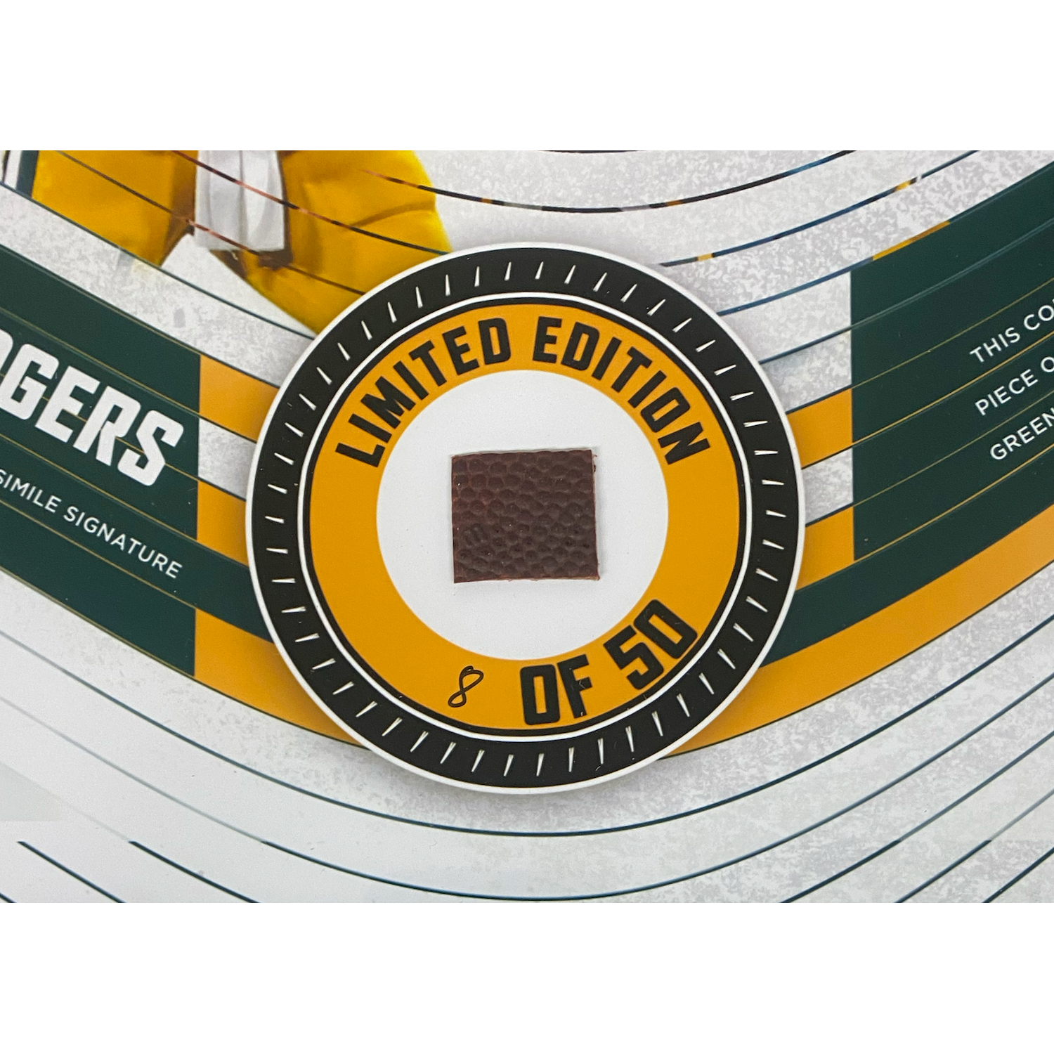 Aaron Rodgers Packers Framed 15" x 17" Game-Used Football Collage LE 50