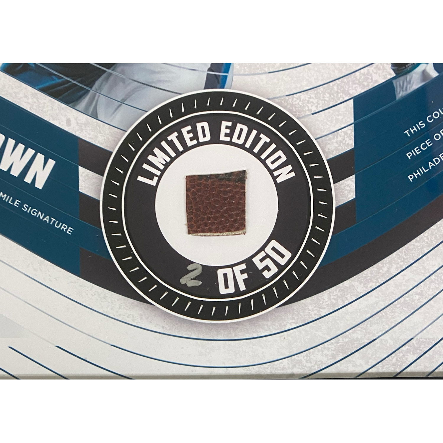 A.J. Brown Eagles Framed 15" x 17" Game Used Football Collage LE 50