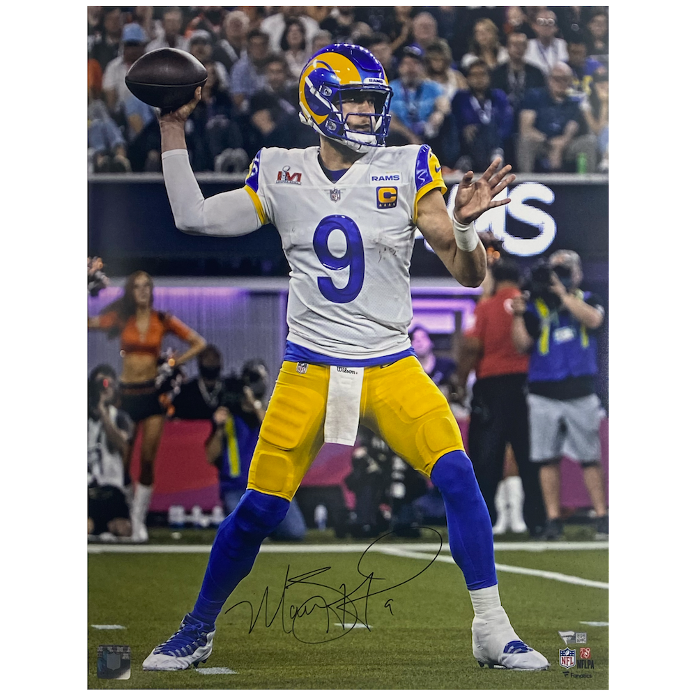 MATTHEW STAFFORD Autographed Rams Super Bowl LVI 16" x 20" Photo FANATICS